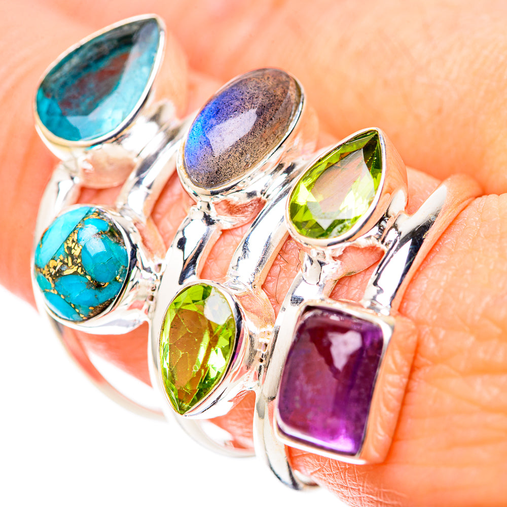 Blue Topaz Rings handcrafted by Ana Silver Co - RING128403