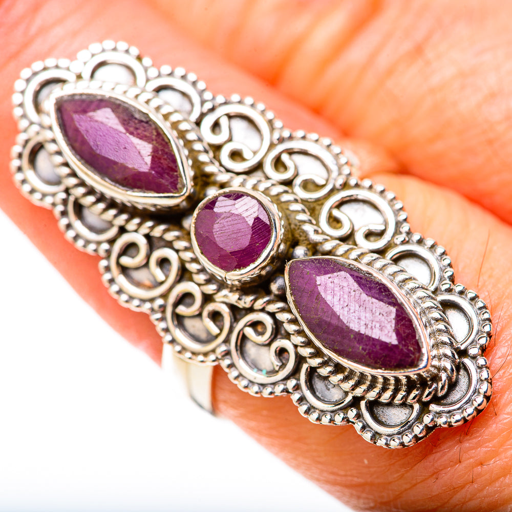 Red Sillimanite Rings handcrafted by Ana Silver Co - RING128413