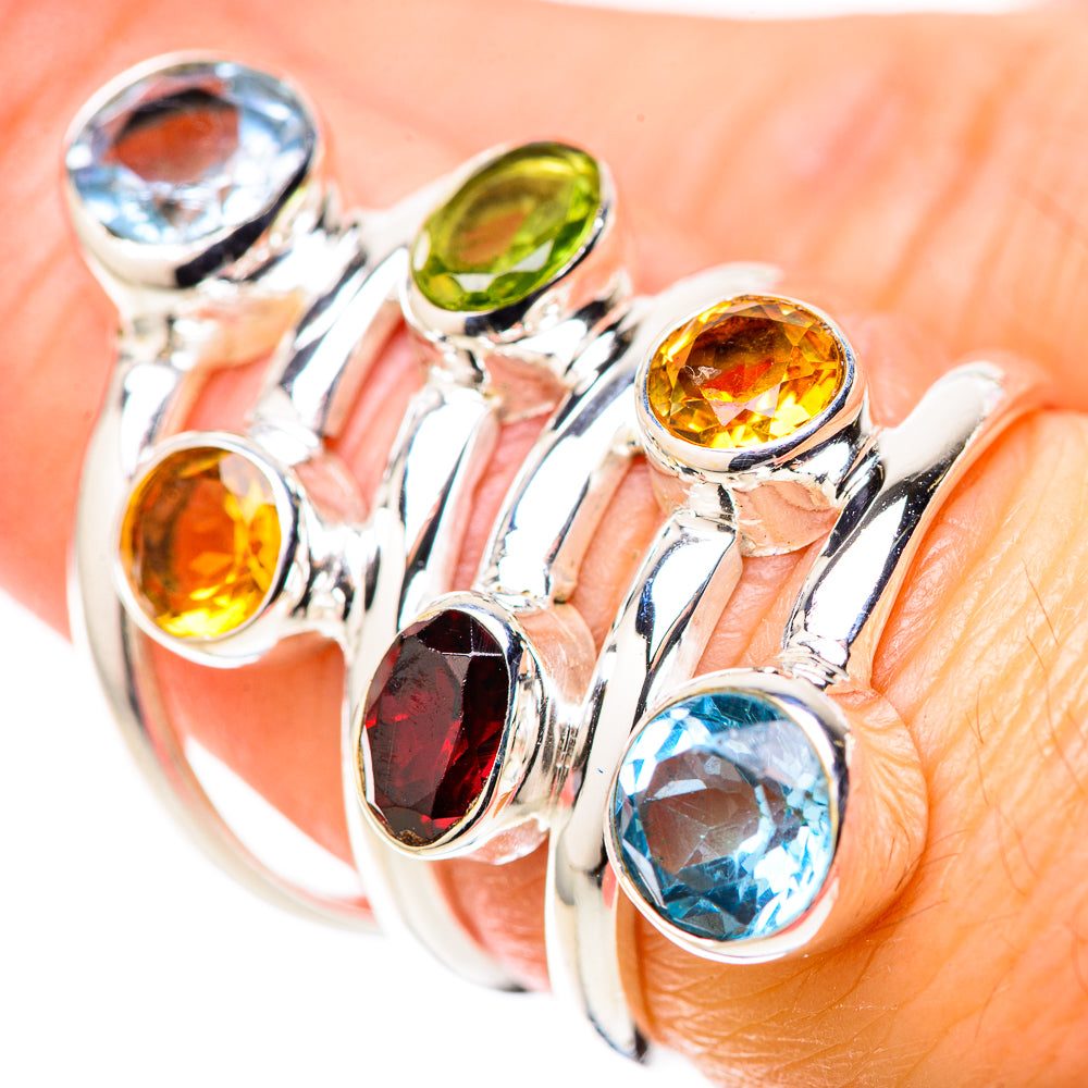 Blue Topaz Rings handcrafted by Ana Silver Co - RING128416