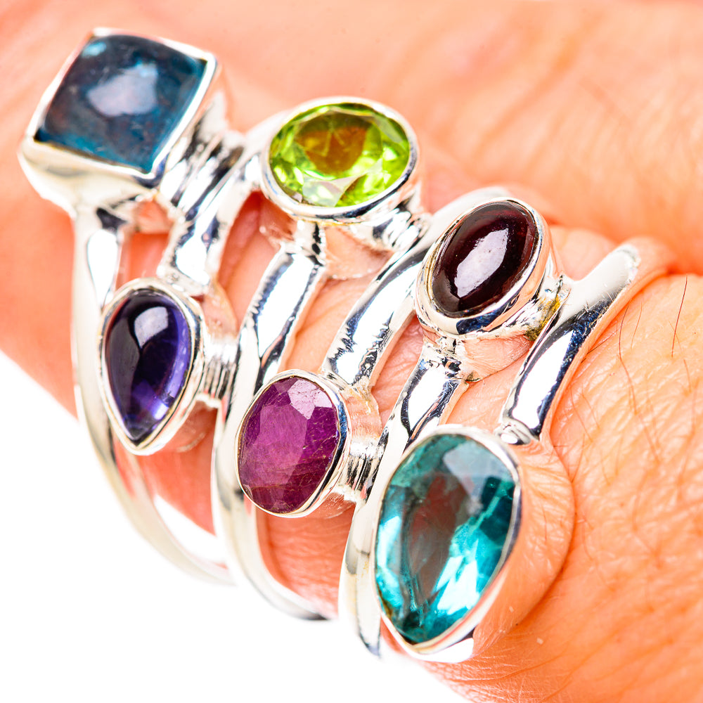 Blue Topaz Rings handcrafted by Ana Silver Co - RING128417