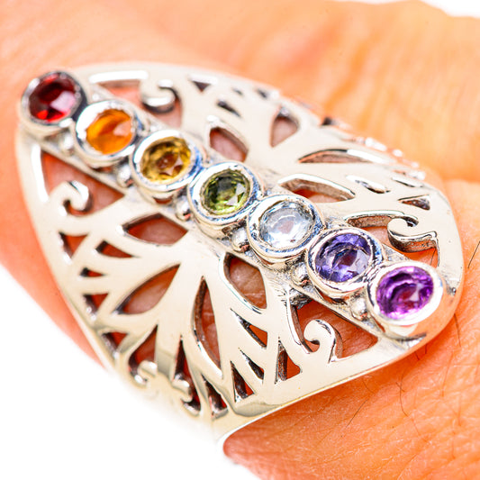 Multi-Stone Rainbow Chakra Rings handcrafted by Ana Silver Co - RING128468