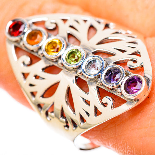 Multi-Stone Rainbow Chakra Rings handcrafted by Ana Silver Co - RING128469