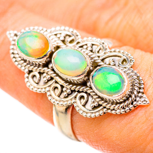Ethiopian Opal Rings handcrafted by Ana Silver Co - RING128474