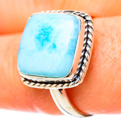 Larimar Rings handcrafted by Ana Silver Co - RING128482