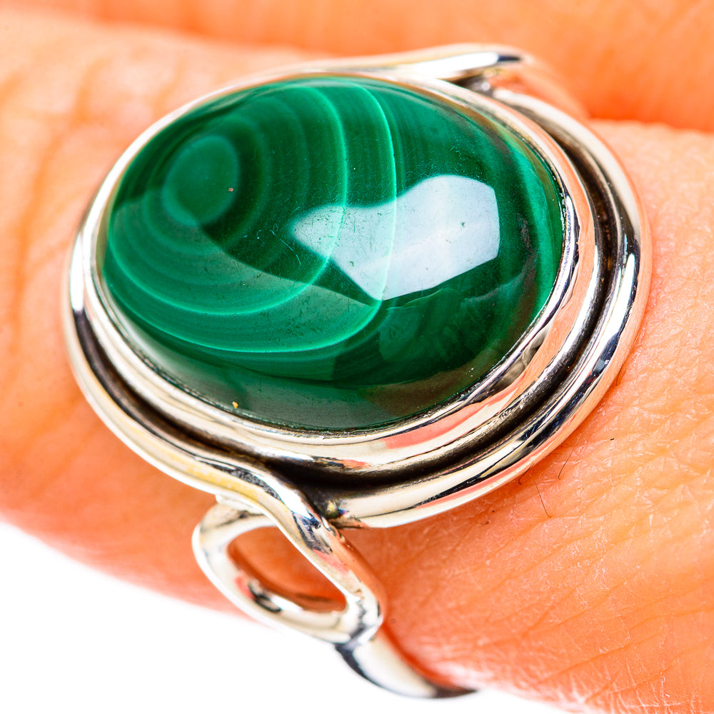 Malachite Rings handcrafted by Ana Silver Co - RING128484