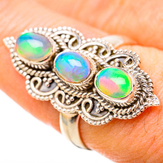 Ethiopian Opal Rings handcrafted by Ana Silver Co - RING128497