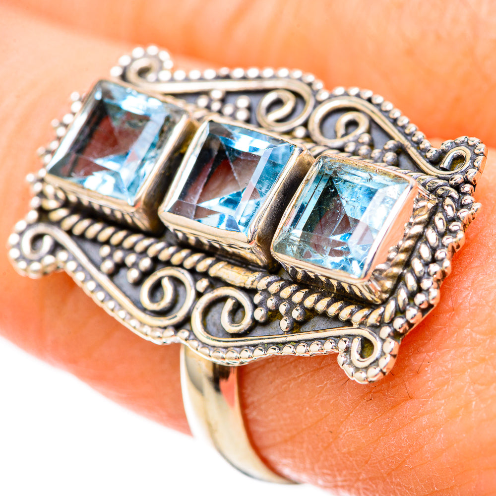 Blue Topaz Rings handcrafted by Ana Silver Co - RING128504