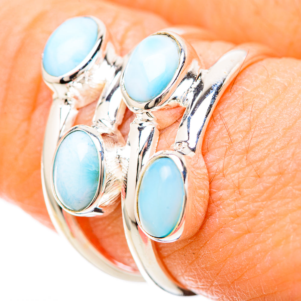 Larimar Rings handcrafted by Ana Silver Co - RING128506