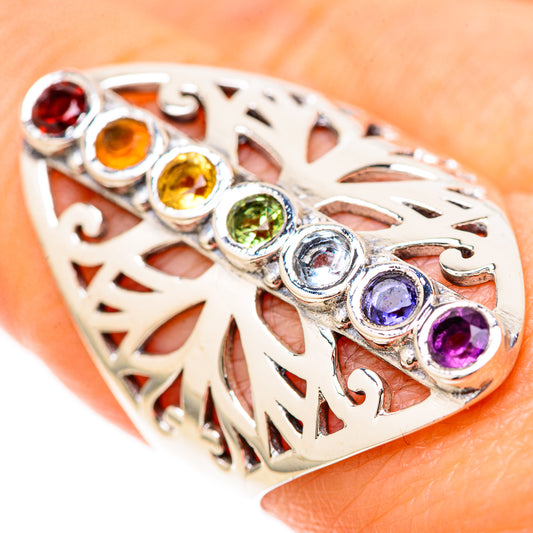 Multi-Stone Rainbow Chakra Rings handcrafted by Ana Silver Co - RING128540