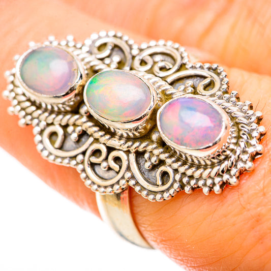 Ethiopian Opal Rings handcrafted by Ana Silver Co - RING128545