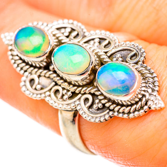 Ethiopian Opal Rings handcrafted by Ana Silver Co - RING128546
