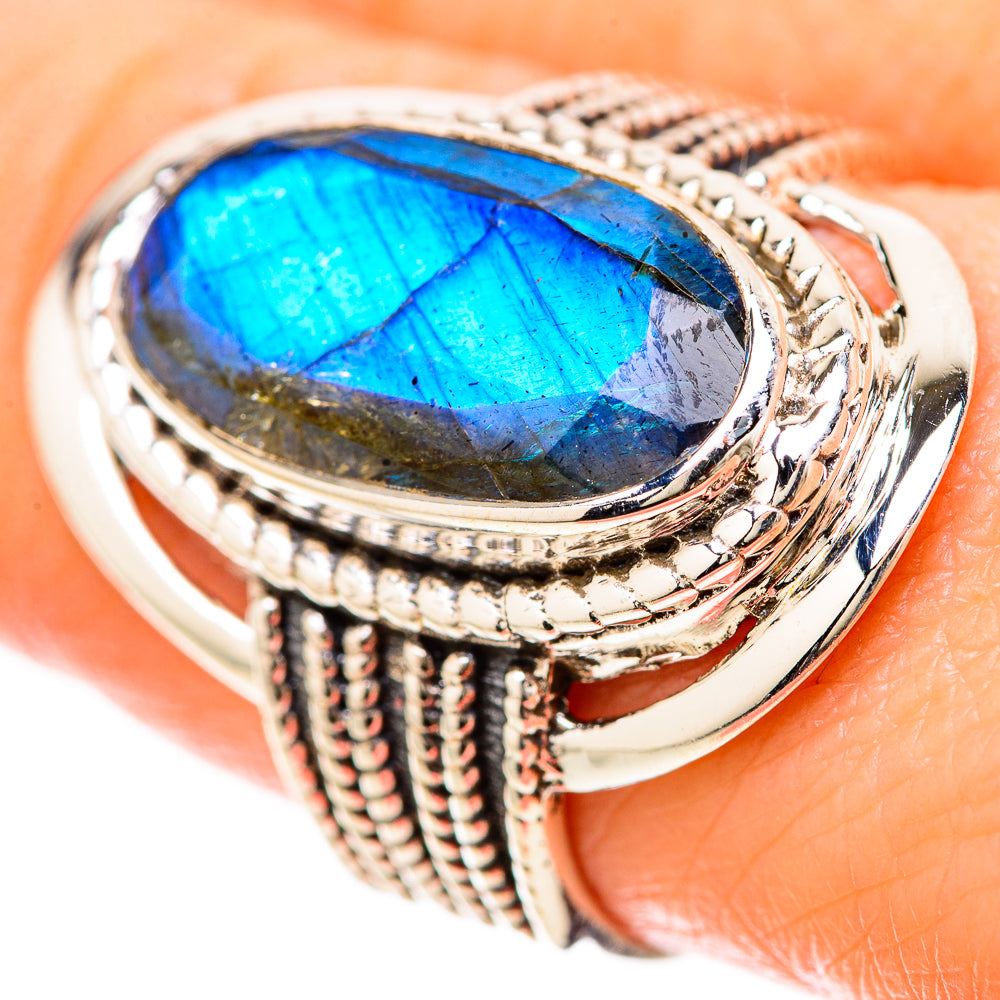 Labradorite Rings handcrafted by Ana Silver Co - RING128552