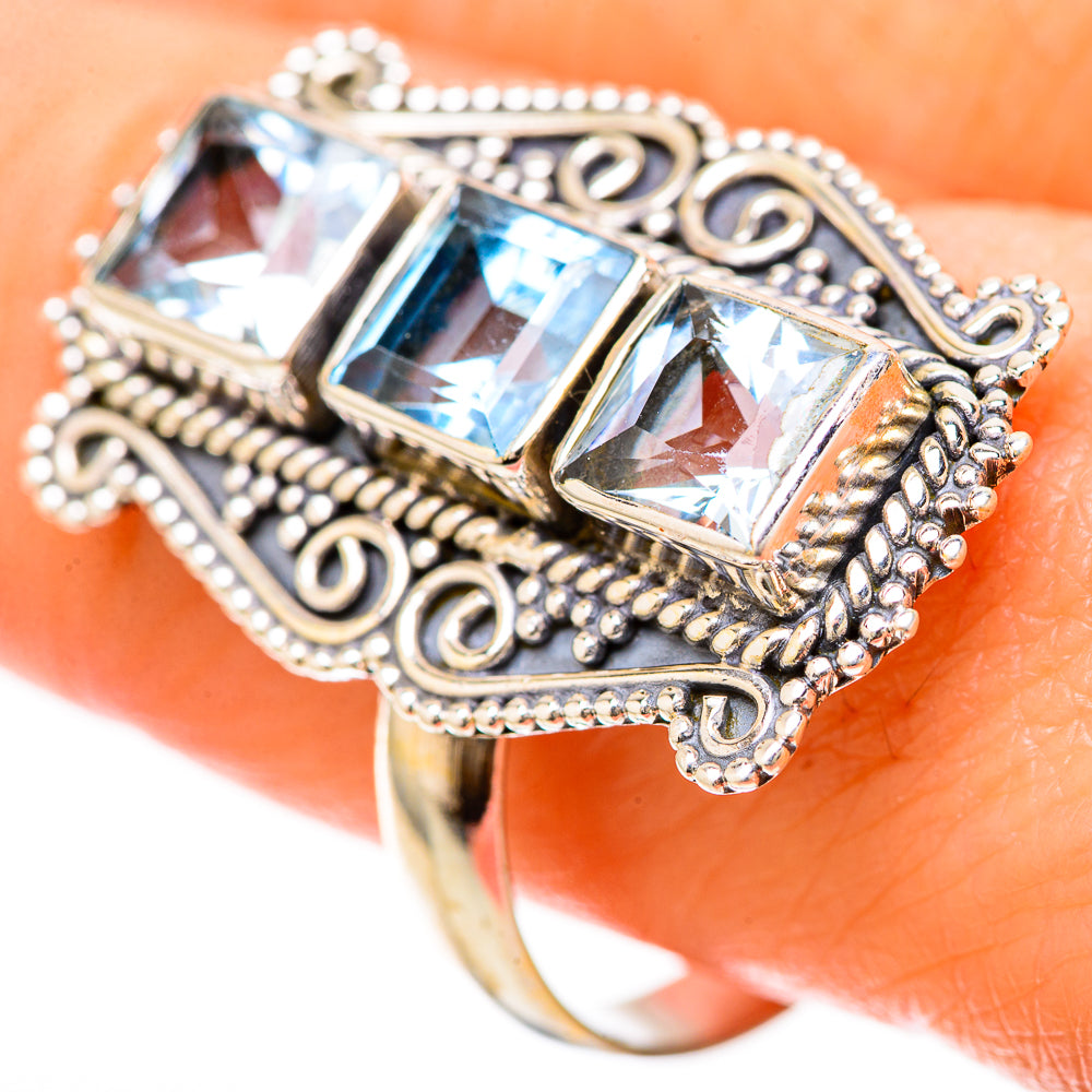 Blue Topaz Rings handcrafted by Ana Silver Co - RING128553