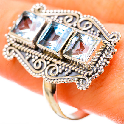 Blue Topaz Rings handcrafted by Ana Silver Co - RING128553