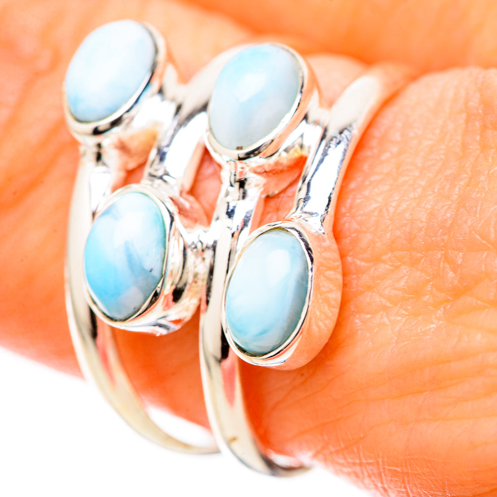 Larimar Rings handcrafted by Ana Silver Co - RING128554