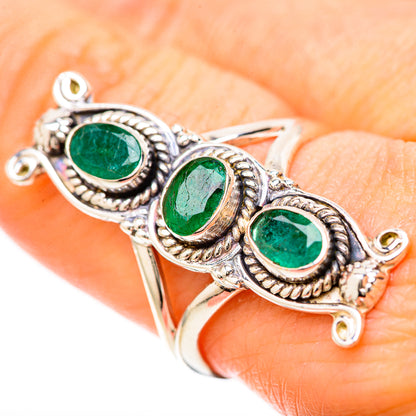 Zambian Emerald Rings handcrafted by Ana Silver Co - RING128557