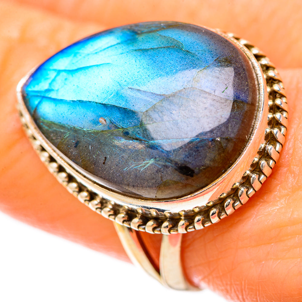 Labradorite Rings handcrafted by Ana Silver Co - RING128575