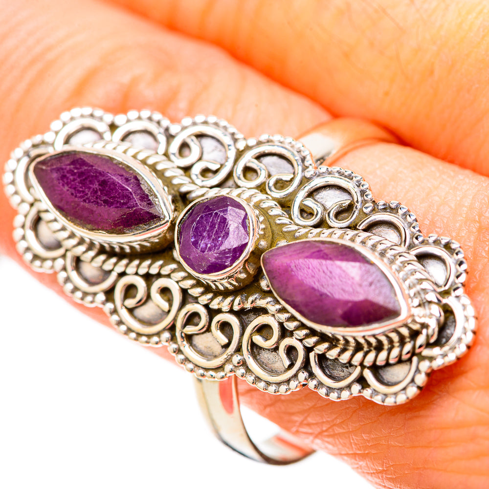Red Sillimanite Rings handcrafted by Ana Silver Co - RING128599