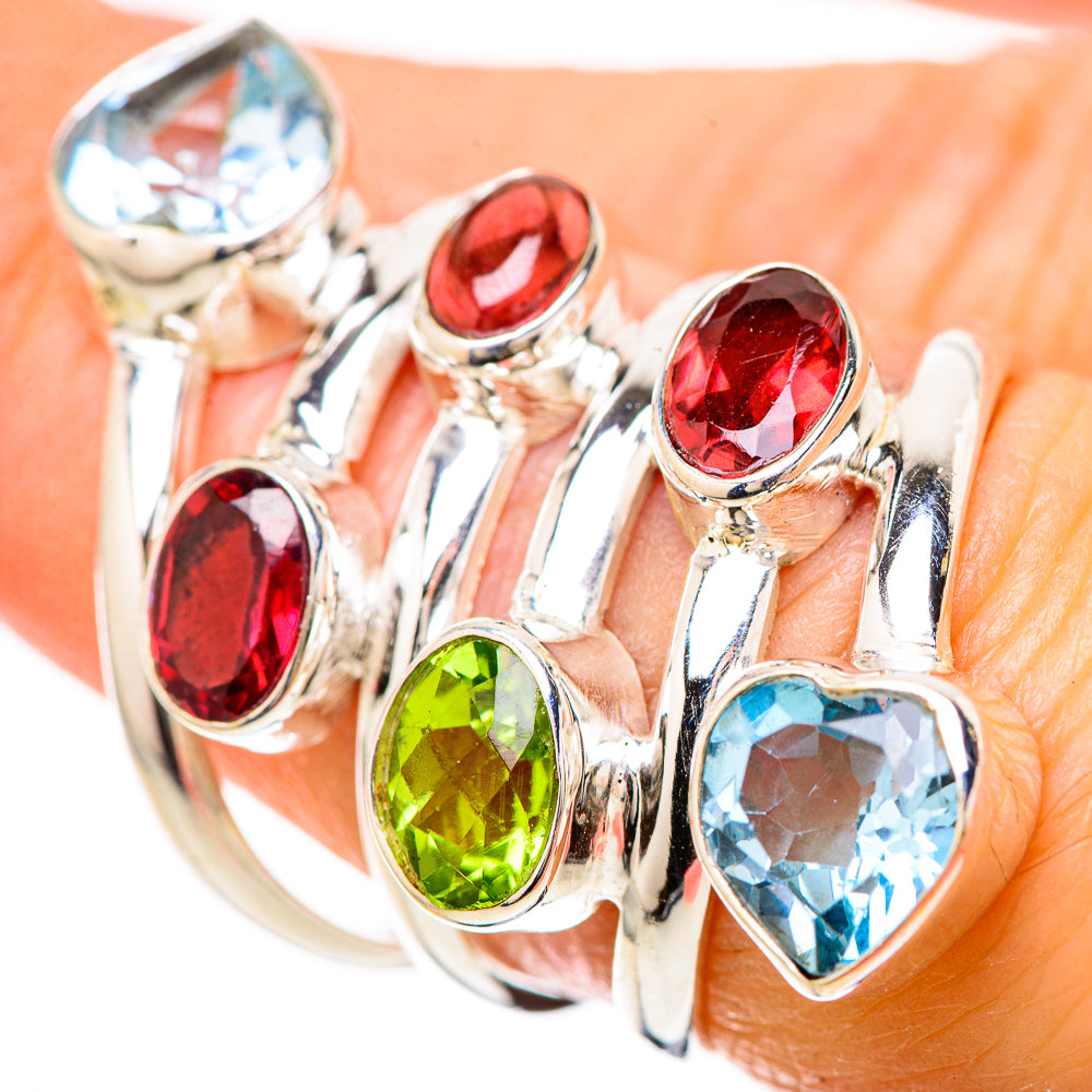 Blue Topaz Rings handcrafted by Ana Silver Co - RING128605