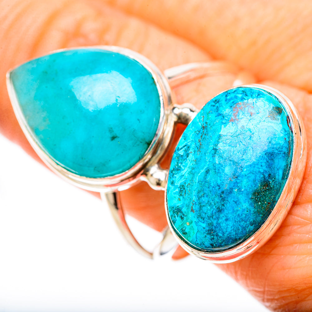 Chrysocolla Rings handcrafted by Ana Silver Co - RING128608