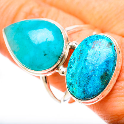 Chrysocolla Rings handcrafted by Ana Silver Co - RING128608