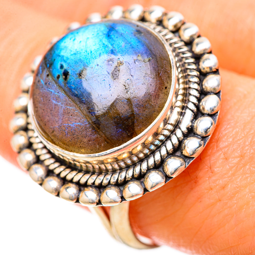 Labradorite Rings handcrafted by Ana Silver Co - RING128609