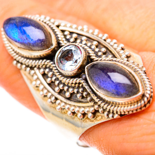 Labradorite Rings handcrafted by Ana Silver Co - RING128624