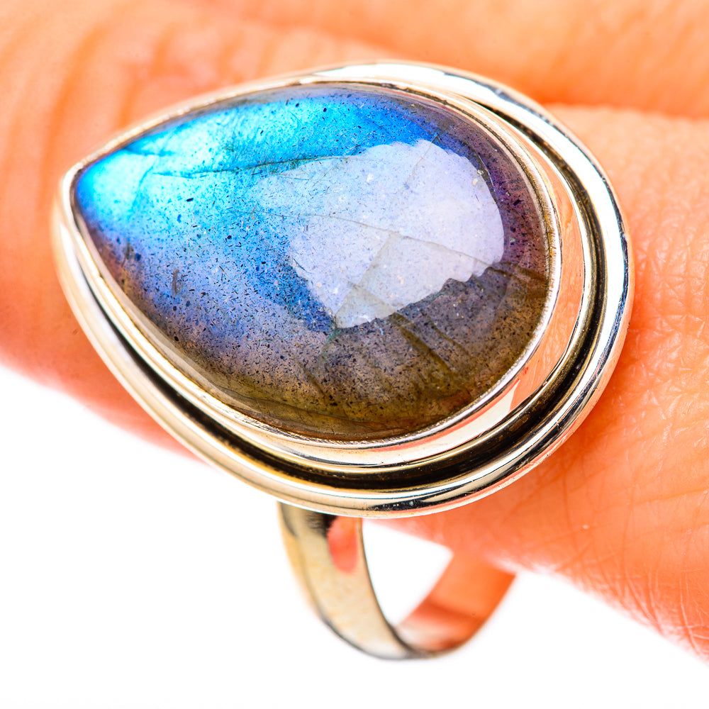 Labradorite Rings handcrafted by Ana Silver Co - RING128626 - Photo 3