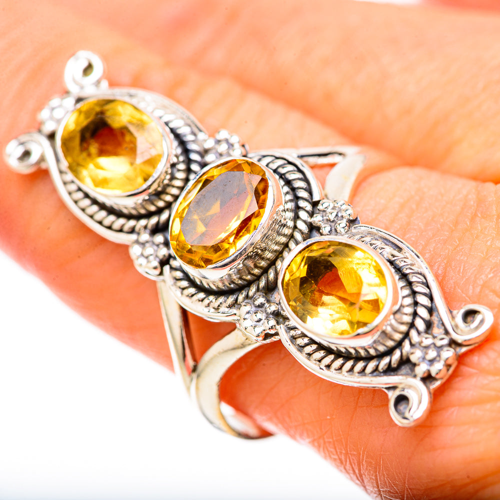 Citrine Rings handcrafted by Ana Silver Co - RING128630 - Photo 3