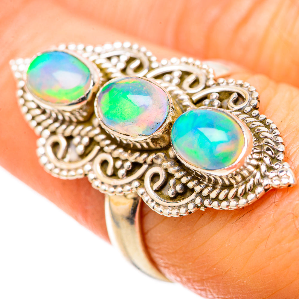 Ethiopian Opal Rings handcrafted by Ana Silver Co - RING128662 - Photo 3