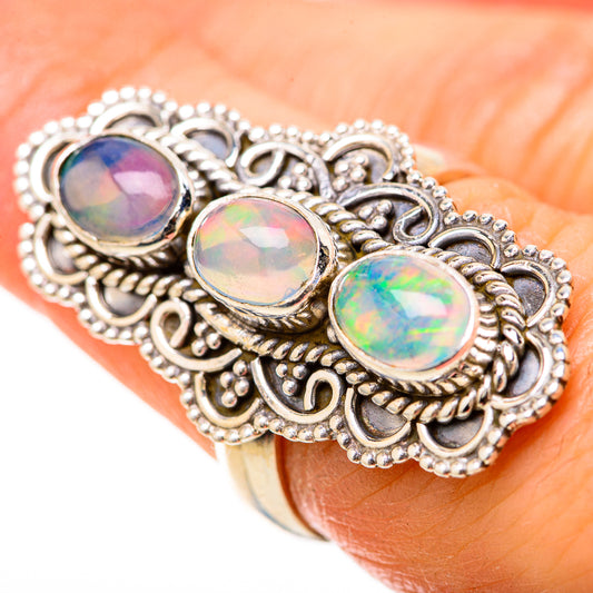 Ethiopian Opal Rings handcrafted by Ana Silver Co - RING128663