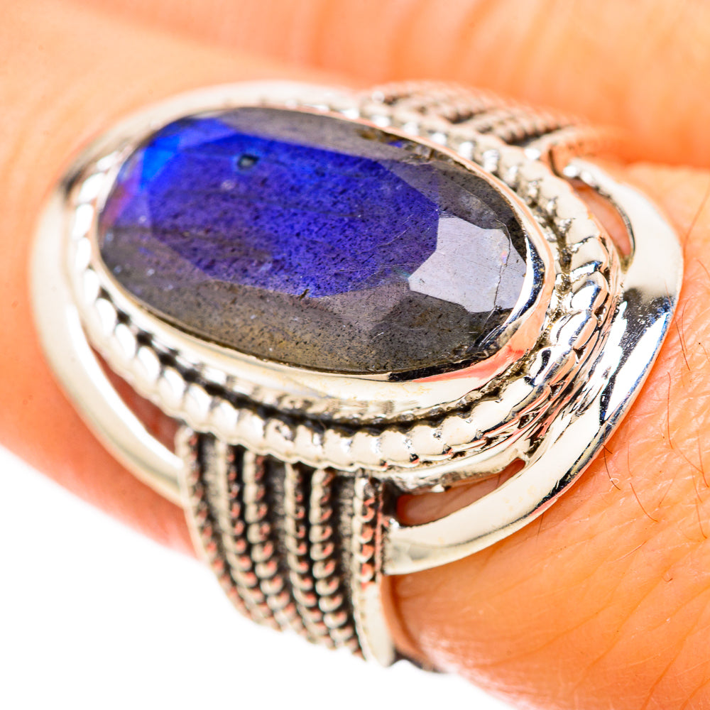 Labradorite Rings handcrafted by Ana Silver Co - RING128666 - Photo 3