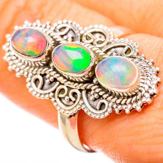 Ethiopian Opal Rings handcrafted by Ana Silver Co - RING128681