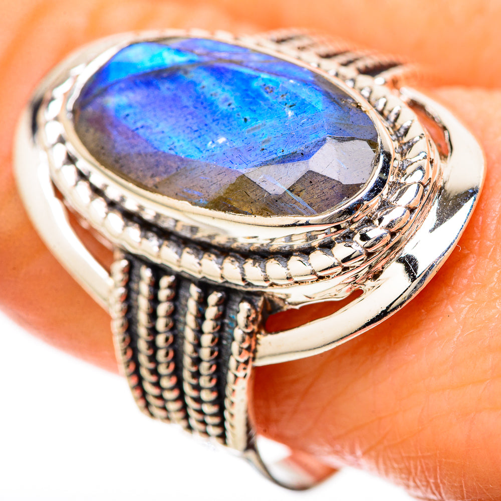 Labradorite Rings handcrafted by Ana Silver Co - RING128685