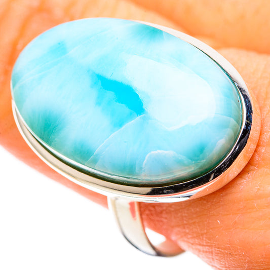 Larimar Rings handcrafted by Ana Silver Co - RING128686