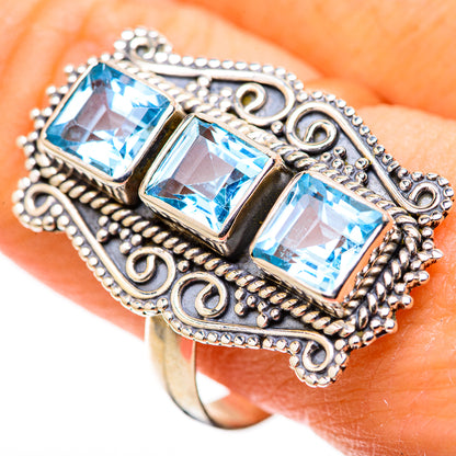 Blue Topaz Rings handcrafted by Ana Silver Co - RING128687