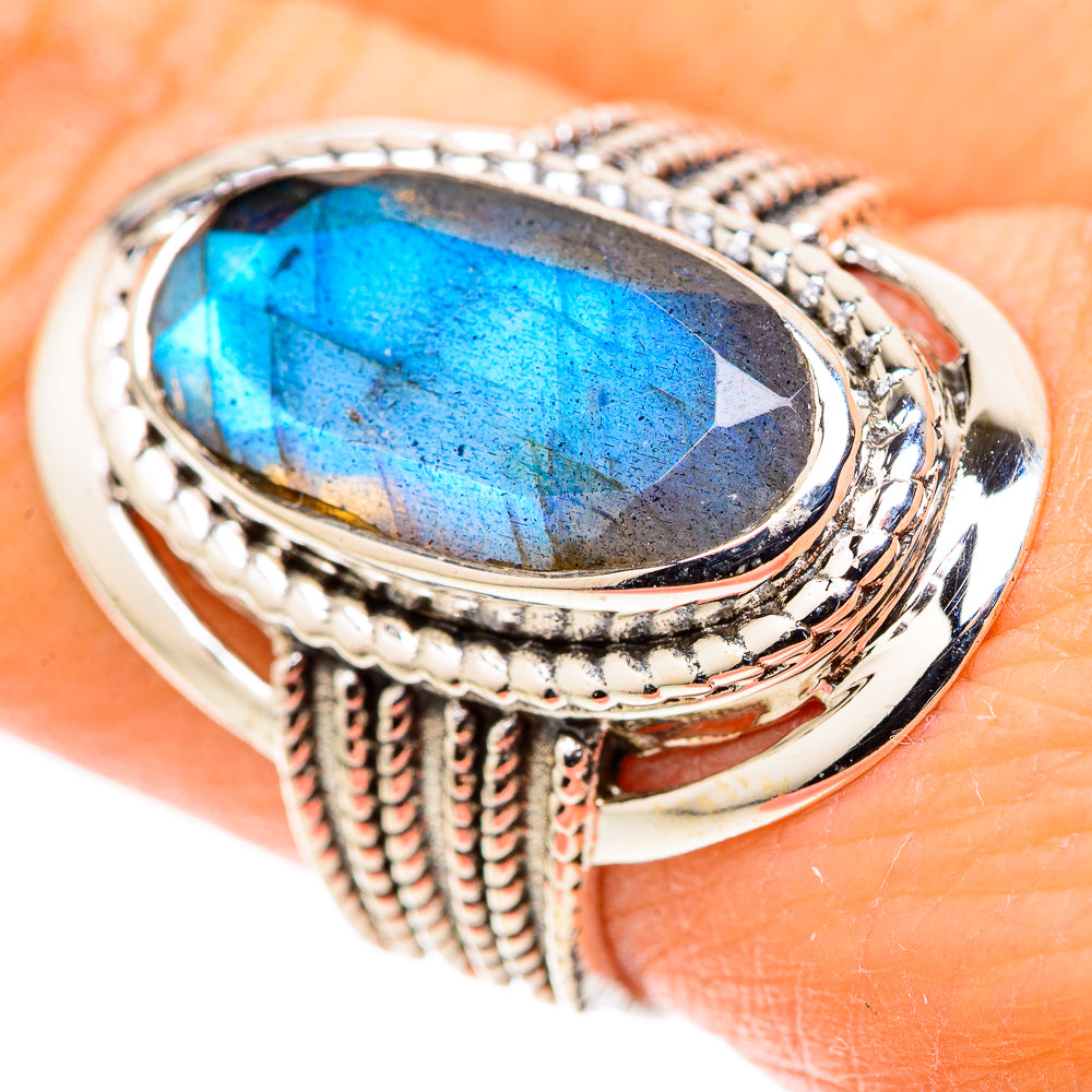Labradorite Rings handcrafted by Ana Silver Co - RING128688