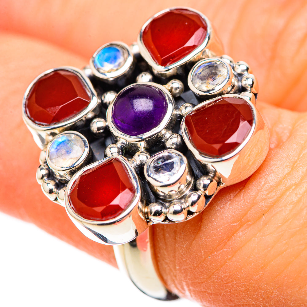 Red Onyx Rings handcrafted by Ana Silver Co - RING128696 - Photo 3