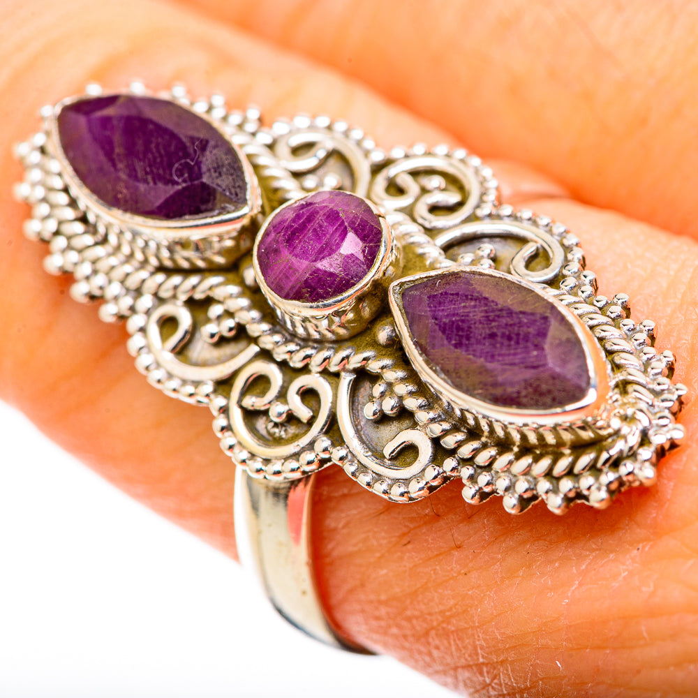 Red Sillimanite Rings handcrafted by Ana Silver Co - RING128697 - Photo 3