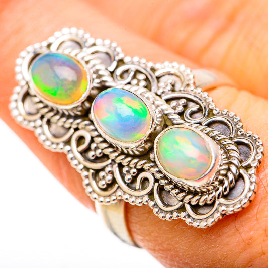 Ethiopian Opal Rings handcrafted by Ana Silver Co - RING128707