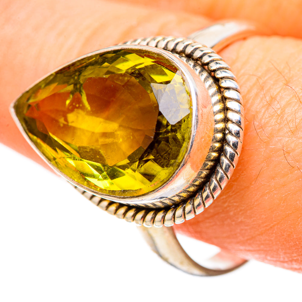 Olive Quartz Rings handcrafted by Ana Silver Co - RING128710 - Photo 3