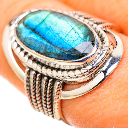 Labradorite Rings handcrafted by Ana Silver Co - RING128714