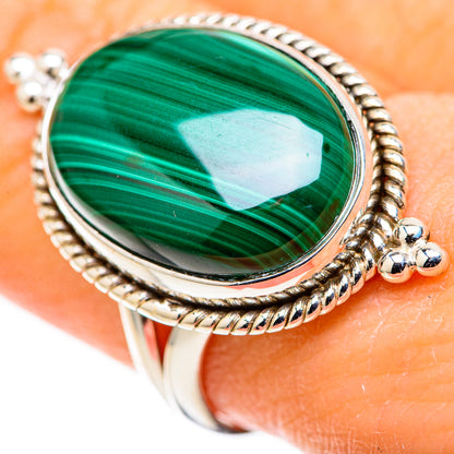 Malachite Rings handcrafted by Ana Silver Co - RING128717 - Photo 3
