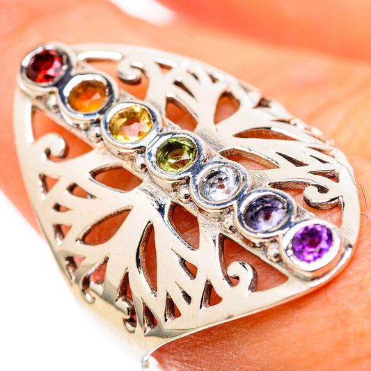 Multi-Stone Rainbow Chakra Rings handcrafted by Ana Silver Co - RING128725