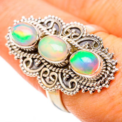 Ethiopian Opal Rings handcrafted by Ana Silver Co - RING128729 - Photo 3
