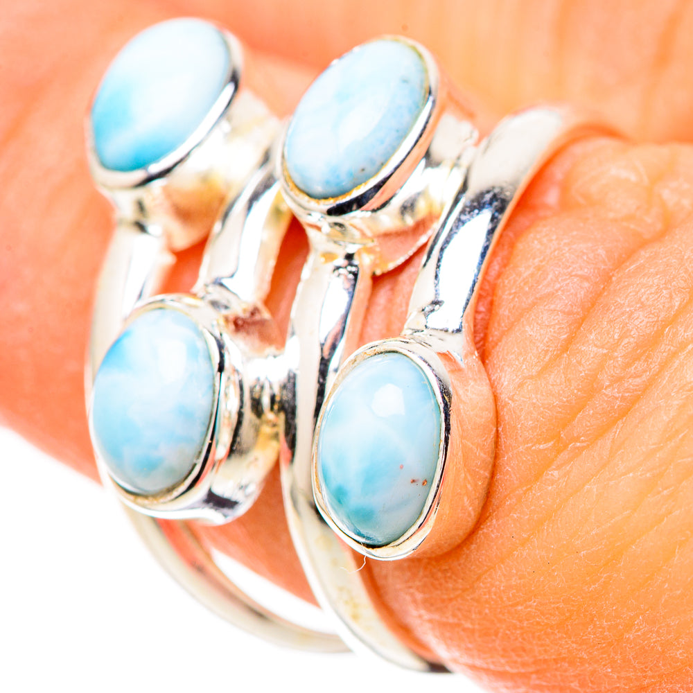 Larimar Rings handcrafted by Ana Silver Co - RING128734