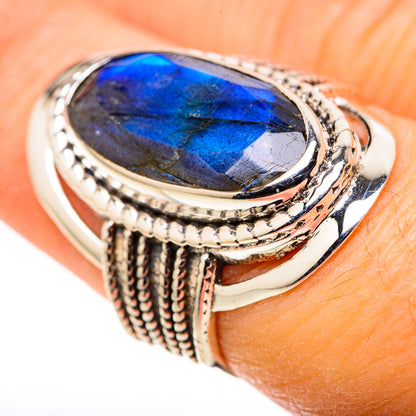 Labradorite Rings handcrafted by Ana Silver Co - RING128736