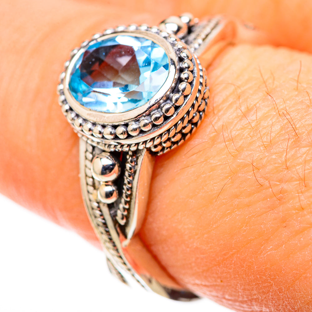 Blue Topaz Rings handcrafted by Ana Silver Co - RING128737