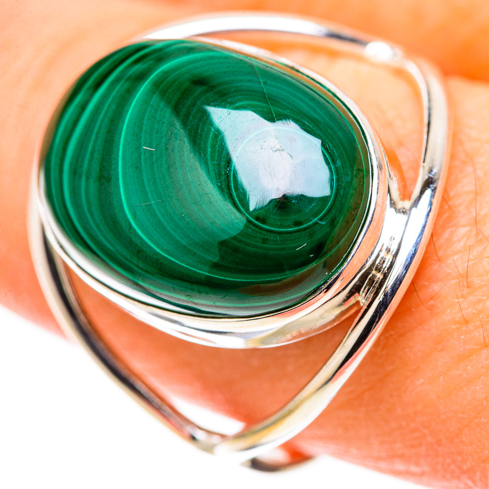 Malachite Rings handcrafted by Ana Silver Co - RING128740