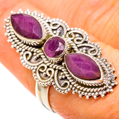 Red Sillimanite Rings handcrafted by Ana Silver Co - RING128743 - Photo 3